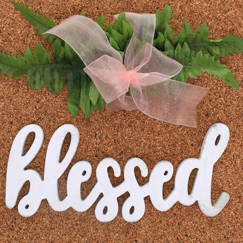 Hampton Art Wood Script, Blessed, 8 3/4" X 3 1/2" X 1/2", Wood Cutout, Word Cutouts for Crafts, Wooden Words for Crafts, Wooden Cut Out Letters, Laser Cut Words, Large Size - Image 4